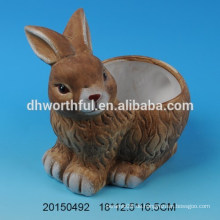 Keramik Blumentopf mit Kaninchen Design für Decro